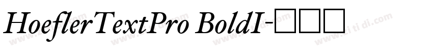 HoeflerTextPro BoldI字体转换